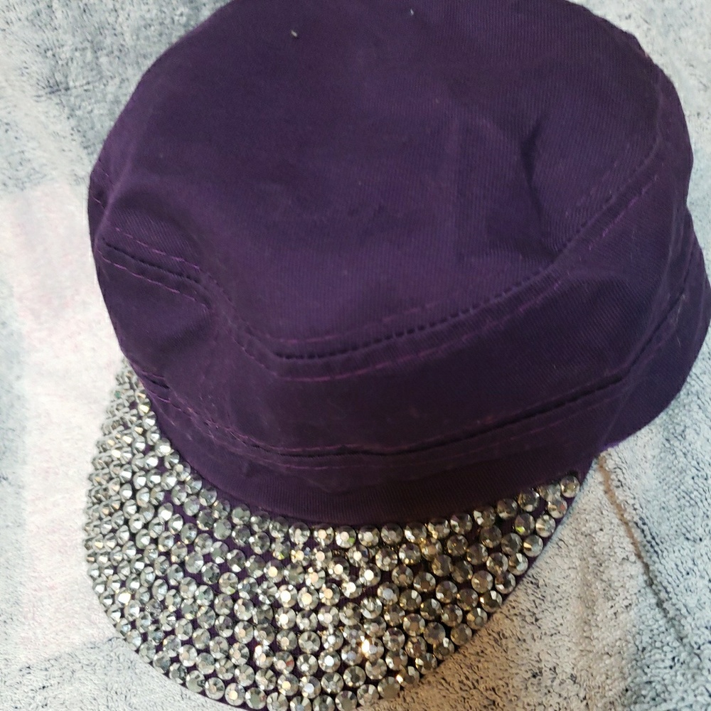 Rhinestone studded hat